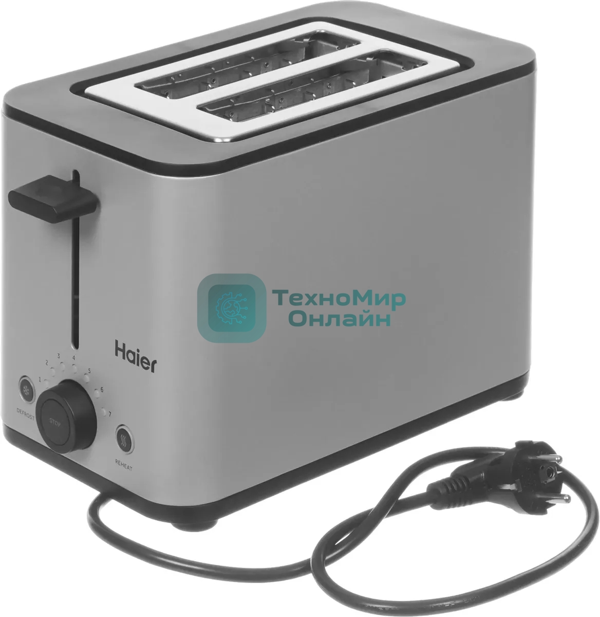 Тостер Haier HT-601 900Вт серебристый