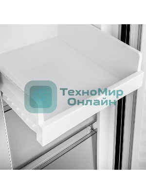 Холодильник Maunfeld MFF192NFPW01 Inverter белый трехкамерный 334/184л морозилка снизу, No Frost, Side by Side