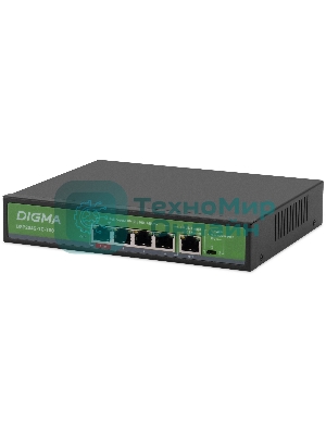 Коммутатор Digma DSP204G-1G-T80, 5×1 Гбит/с, неуправляемый