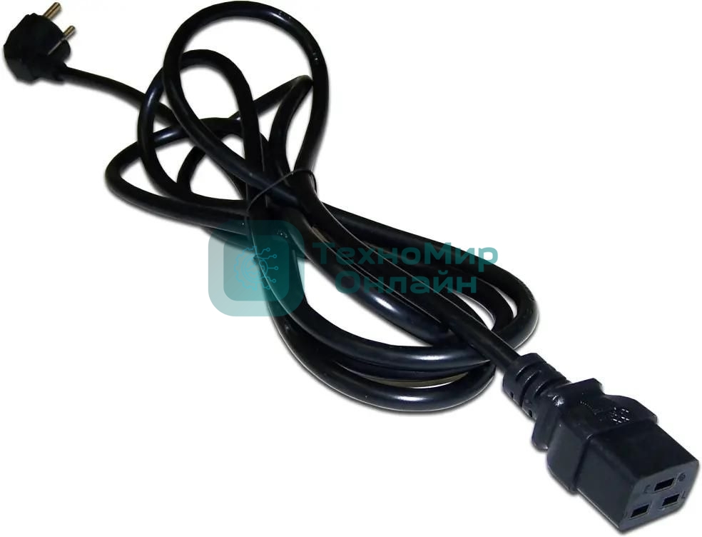 Шнур питания Lanmaster LAN-PP19/SHA-5.0-BK C19-Schuko проводник.:3x1.5мм2 5м 220В 16А черный