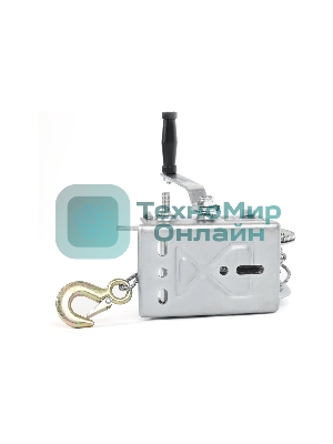 Лебедка ручная барабанная PATRIOT WH 1100B, усилие - 1100 кг, трос- 8 м