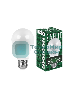 Лампа светодиодная SAFFIT SBA6020 (55013) 20Вт Е27 теплый