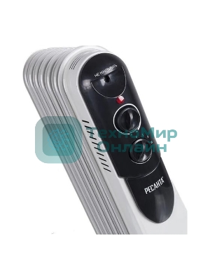 Обогреватель масляный Ресанта ОМПТ- 5Н (5 секций), белый, 1000 Вт, 10 м2, термостат 67/3/2