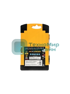 Набор сверл по металлу Denzel 1-10 мм, Р6М5К8-TiN, Golden Tip, 10 шт