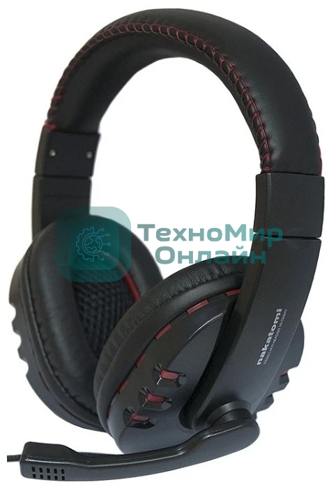 Гарнитура Nakatomi HS-T50MV чёрный, проводная, 3.5 мм