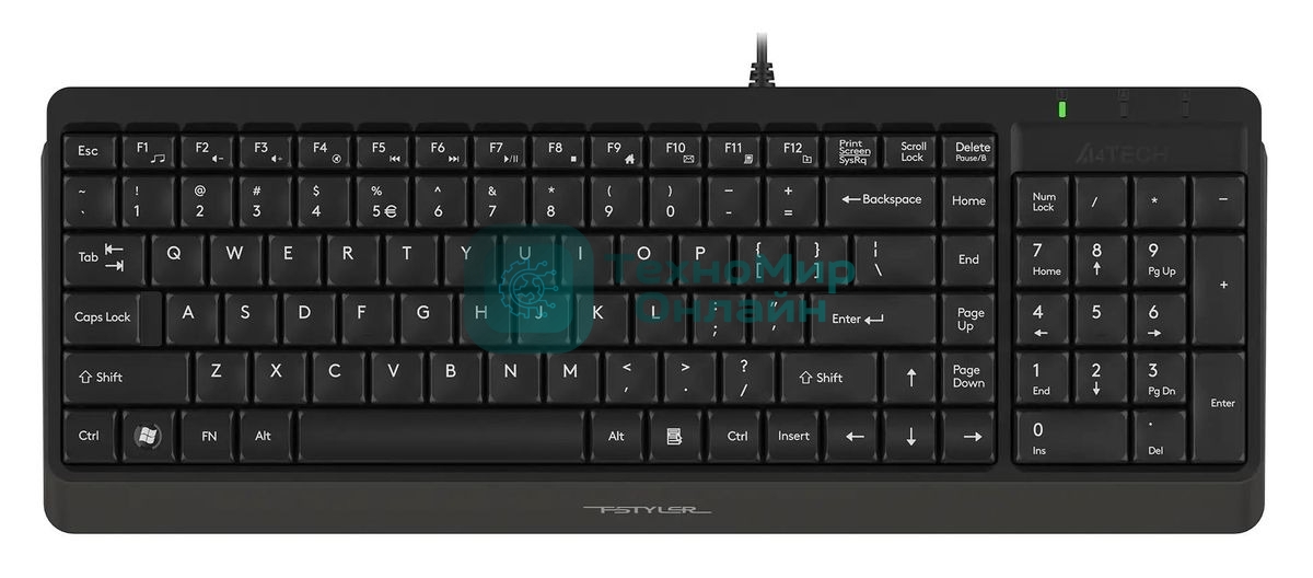 Клавиатура проводная A4Tech Fstyler FK15, USB, черный