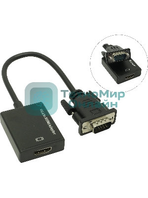 Конвертер Espada VGA + 3,5мм audio jack to HDMI, HCV0201 (44083)