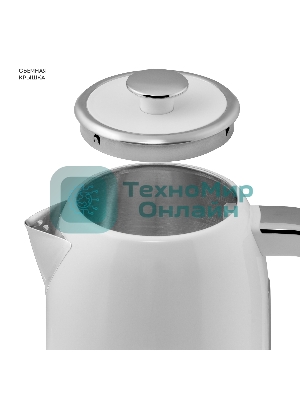 Чайник электрический Galaxy Line GL 0352, сливочный зефир, металл, 2200 Вт, 1.7 л