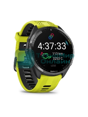 Смарт-часы Garmin Forerunner 965 черный, желто-черный ремешок 47мм