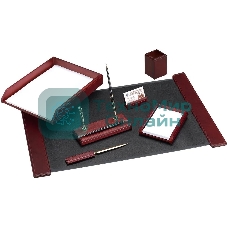 Настольный набор Good Sunrise M7C-8 (7 предметов) фактура красное дерево, материал дерево, бордовый/черный