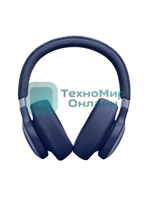Беспроводные/проводные наушники JBL Live 770NC синий, полноразмерные, Bluetooth 5.3 + проводной, адаптивное шумоподавление, до 65 ч