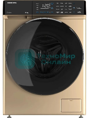 Стиральная машина HIBERG i-DDQ9 - 812 G золотистый, загр. фронтальная макс.: 8 кг 1200 об/мин класс: А+++