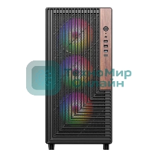 Компьютерный корпус ACD Citadel 101 ATX, черный, USB 3.0x1 + USB 2.0x2 + HD AUDIO, 1x12 см H1 argb fan at rear, 3x12см H1 argb fas at front, TG