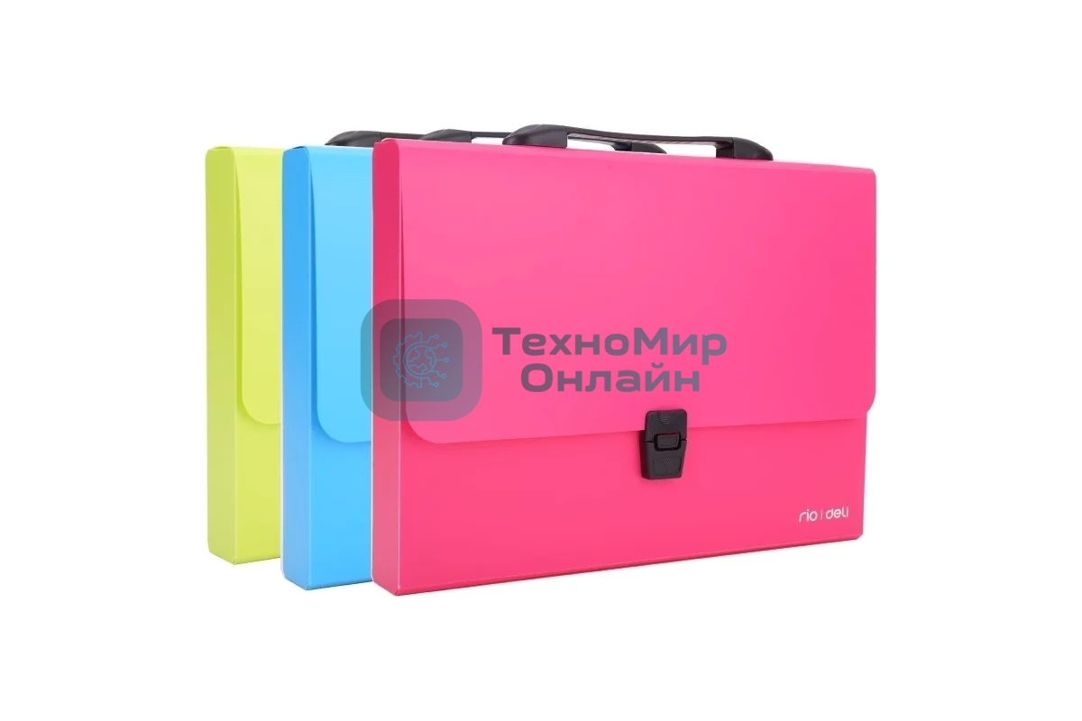 Папка-портфель Deli Rio EB50002 1 отделение, A4 полипропилен 0.7мм, ассорти