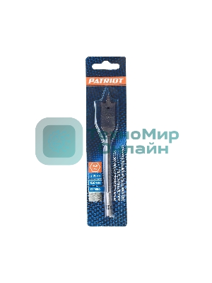 Сверло PATRIOT по дереву перовое 18 мм х 150 мм, 1 шт в блистере