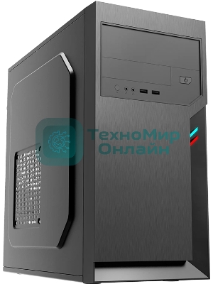 Компьютерный корпус Foxline FL-702, mATX, 1x5.25EXT, 1x3.5EXT, 2x3.5INT, 2xUSB 3.0, HDA, w/o FAN, w/450W ATX PSU, w/1.2m EU pwr cord