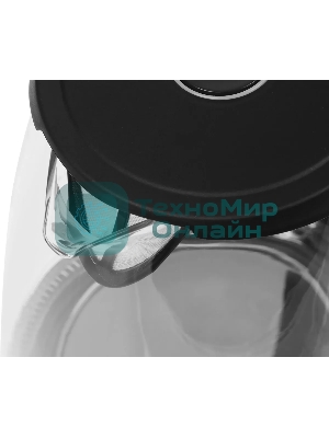 Чайник электрический Midea MK-8019, мощность 2200 Вт, объем 1.7 л, цифровой дисплей, регулировка температуры нагрева, 6 режимов нагрева, поддержание температуры, подсветка