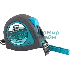 Рулетка GROSS 31102 ''ergonomisch'' 5м x 19мм магнитный обрезиненный зацеп