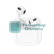 Наушники TWS Borofone BW13 белый, вкладыши, Bluetooth, сенсорное управление, до 4 ч