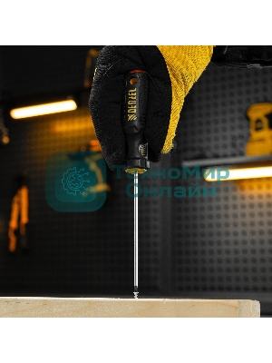 Отвертка Denzel PH0х100 мм, S2, 3к рукоятка