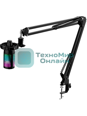 Игровой стрим микрофон Defender Impulse GMC 650 USB, RGB, стойка, провод 1.7 м 1