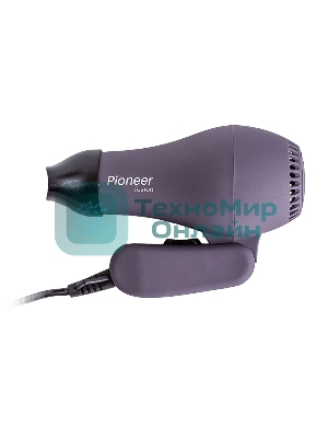 Фен Pioneer HD-1010 фиолетовый/черный, 1000 Вт, компактный