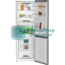 Холодильник Beko B3RCNK362HS серебристый двухкамерный 220/100л морозилка снизу, Total No Frost