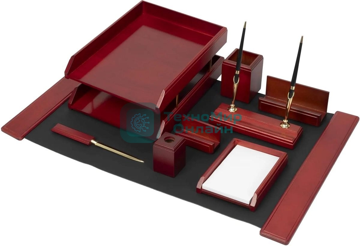 Настольный набор Good Sunrise M9C-25A (9 предметов) фактура красное дерево, материал дерево, бордовый/черный