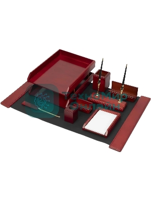 Настольный набор Good Sunrise M9C-25A (9 предметов) фактура красное дерево, материал дерево, бордовый/черный