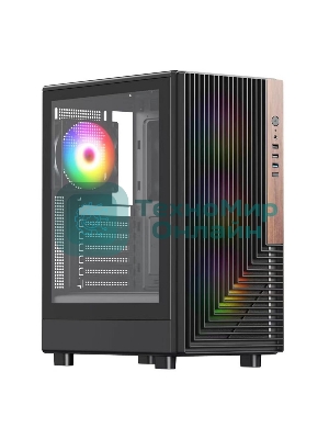 Компьютерный корпус ACD Citadel 101 ATX, черный, USB 3.0x1 + USB 2.0x2 + HD AUDIO, 1x12 см H1 argb fan at rear, 3x12см H1 argb fas at front, TG