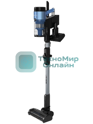 Пылесос вертикальный Grundig VCP 8330 черный/синий, питание от аккумулятора, 150 Вт, уборка сухая, пылесборник 0.7 л