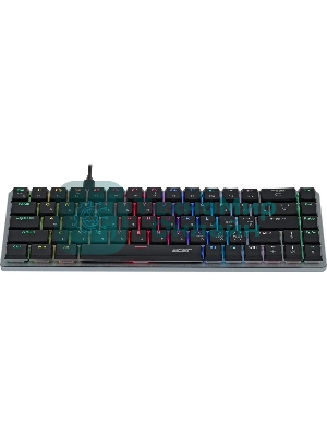 Клавиатура проводная Acer OKW302 (ZL.KBDCC.01C), USB, серебристый