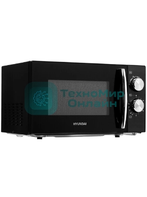 Микроволновая печь Hyundai HYM-M2050 черный, 20 л, 700 Вт, переключатели - поворотный механизм