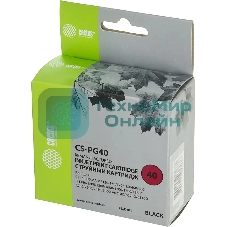 Картридж струйный Cactus CS-PG40 черный (18 мл) для Canon Pixma MP150/MP160/MP170/MP180/MP210/MP220/MP450/MP460/MP470/iP1200/iP1300/iP1600/iP1700/iP1800/iP190
