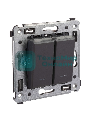 Выключатель двухклавишный DKC Avanti 4412104 