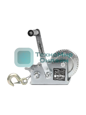 Лебедка ручная барабанная PATRIOT WH 1100B, усилие - 1100 кг, трос- 8 м