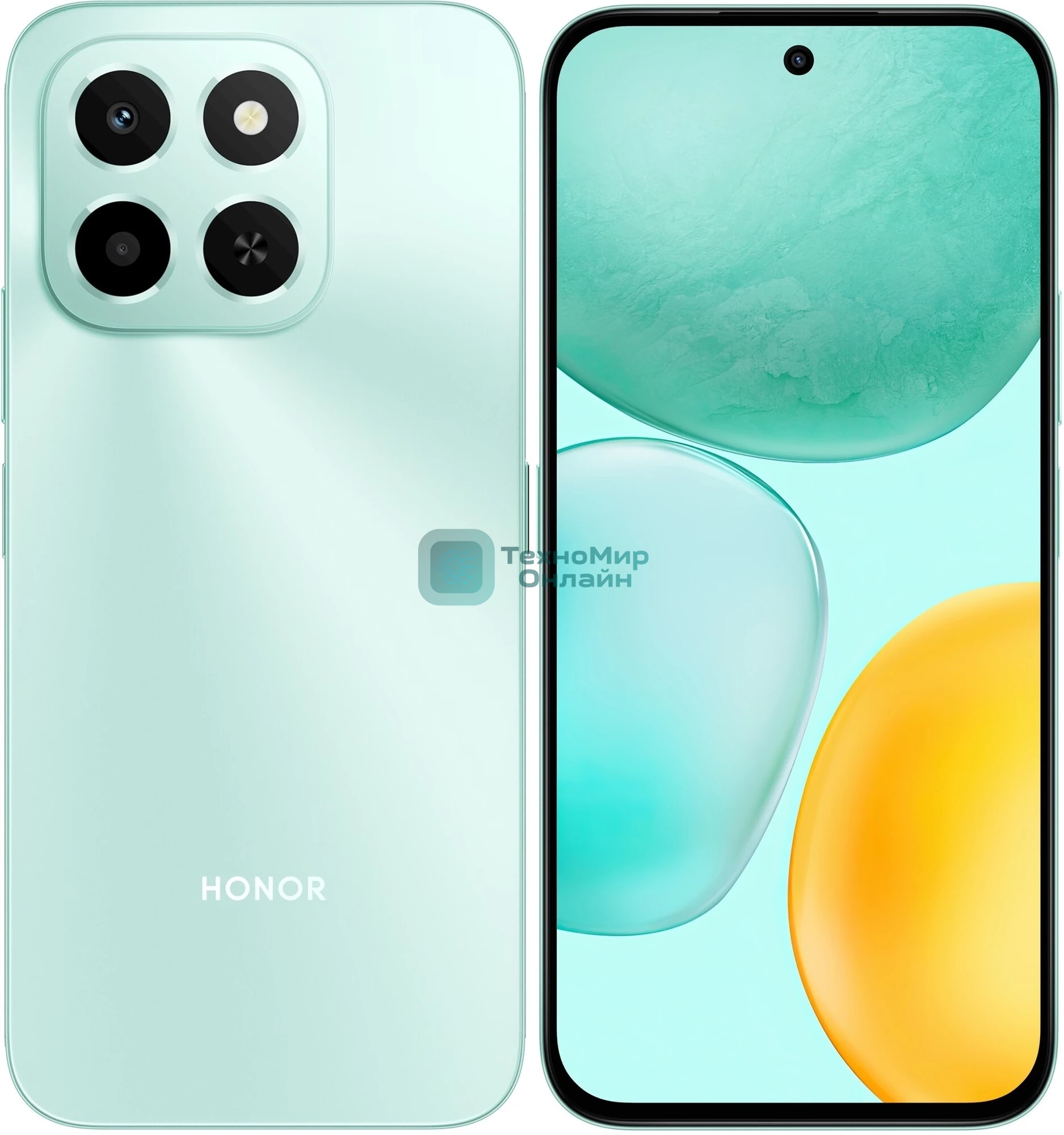 Смартфон HONOR X6c 6/128Gb, CYAN (зеленый, цвета морской волны, океанический голубой)