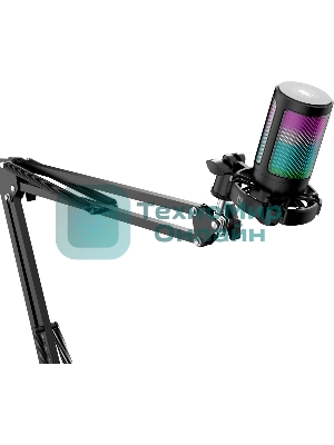 Игровой стрим микрофон Defender Impulse GMC 650 USB, RGB, стойка, провод 1.7 м 1