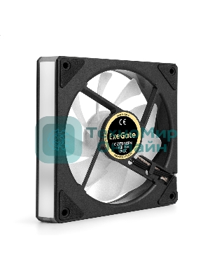 Вентилятор с подсветкой ExeGate EX12025HM3PM.FRGb.PRM (120x120x25 мм, FRGb, Hydraulic bearing (гидродинамический), 3pin+Molex, 1200RPM, 24dBA)