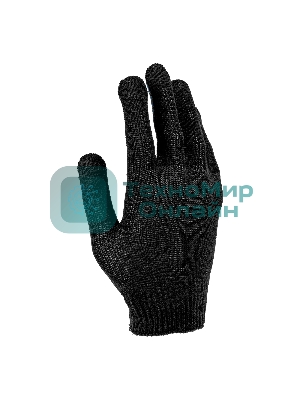 Перчатки трикотажные Сибртех х/б, 200 пар, ПВХ точка, 4 нити, 10 класс