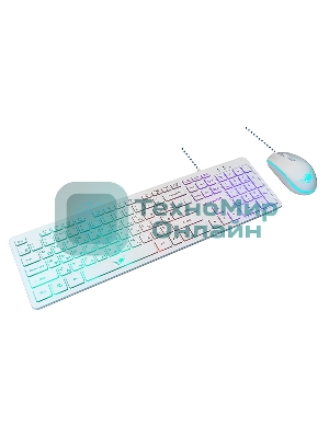 Комплект клавиатура+мышь Dialog KMGK-1707U проводной, USB, 1600 DPI, белый