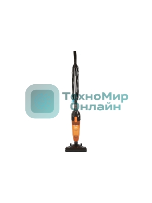 Пылесос вертикальный Endever SkyClean VC-277 темно-серый/оранжевый, питание от сети, 130 Вт, уборка сухая, пылесборник 1.2 л