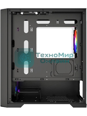 Корпус PowerCase ByteFlow Micro Black LE, Micro-Tower, чёрный