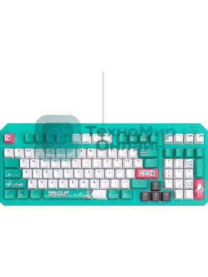 Клавиатура ASUS TUF Gaming K3 Gen II MIKU Edition проводная, USB Type-A, голубой