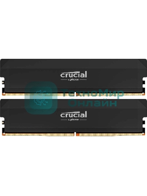 Оперативная память Crucial, DDR5, 32GB (2x16GB), 6000 MHz, CL36, с радиатором, черный