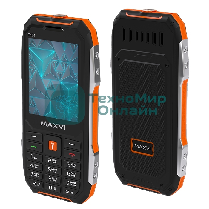 Мобильный телефон Maxvi T101 оранжевый