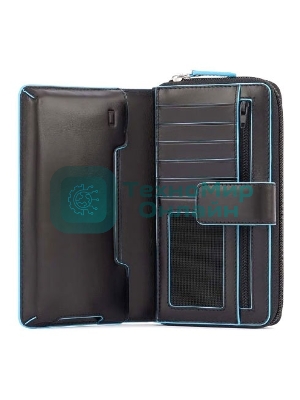 Кошелек женский Piquadro Blue Square PD1354B2R/N черный натур.кожа