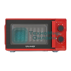 Микроволновая печь Willmark WMO-203GMR красный, 20 л, 700 Вт, переключатели - поворотный механизм