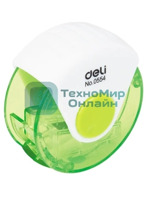 Точилка для карандашей ручная Deli E0554 1 отверстие пластик ассорти европодвес