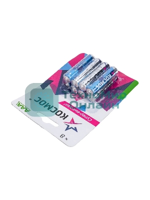 Элемент питания алкалиновый AAA/LR03 BP-8 (блист.8шт) Космос KOCLR03BL8